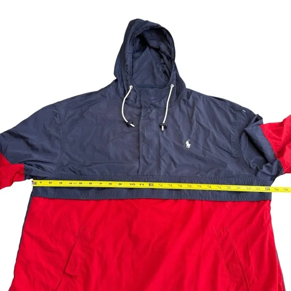 Polo Ralph Lauren Men’s Size M Performance Colorblock Windbreaker Red Blue Sport